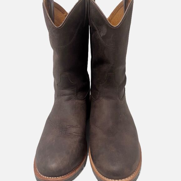 Jama Old West MB2061 Men’s Brown Nubuck Slip On Boots Size 9.5 EE main image 6